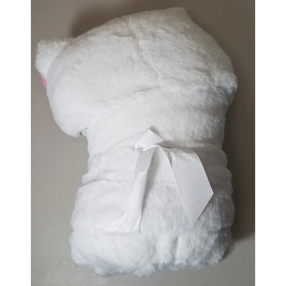 Hello Kitty Hooded Blanket 40inX60in Super Soft Plush White NEW‎